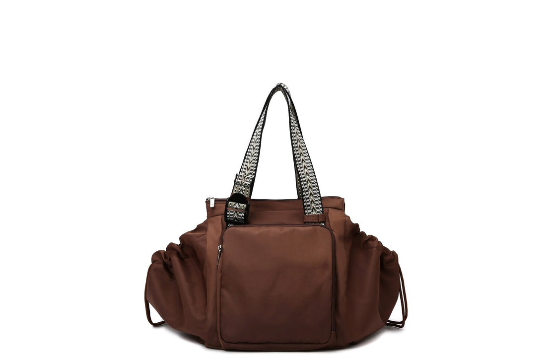 Polyester bag material close-up
